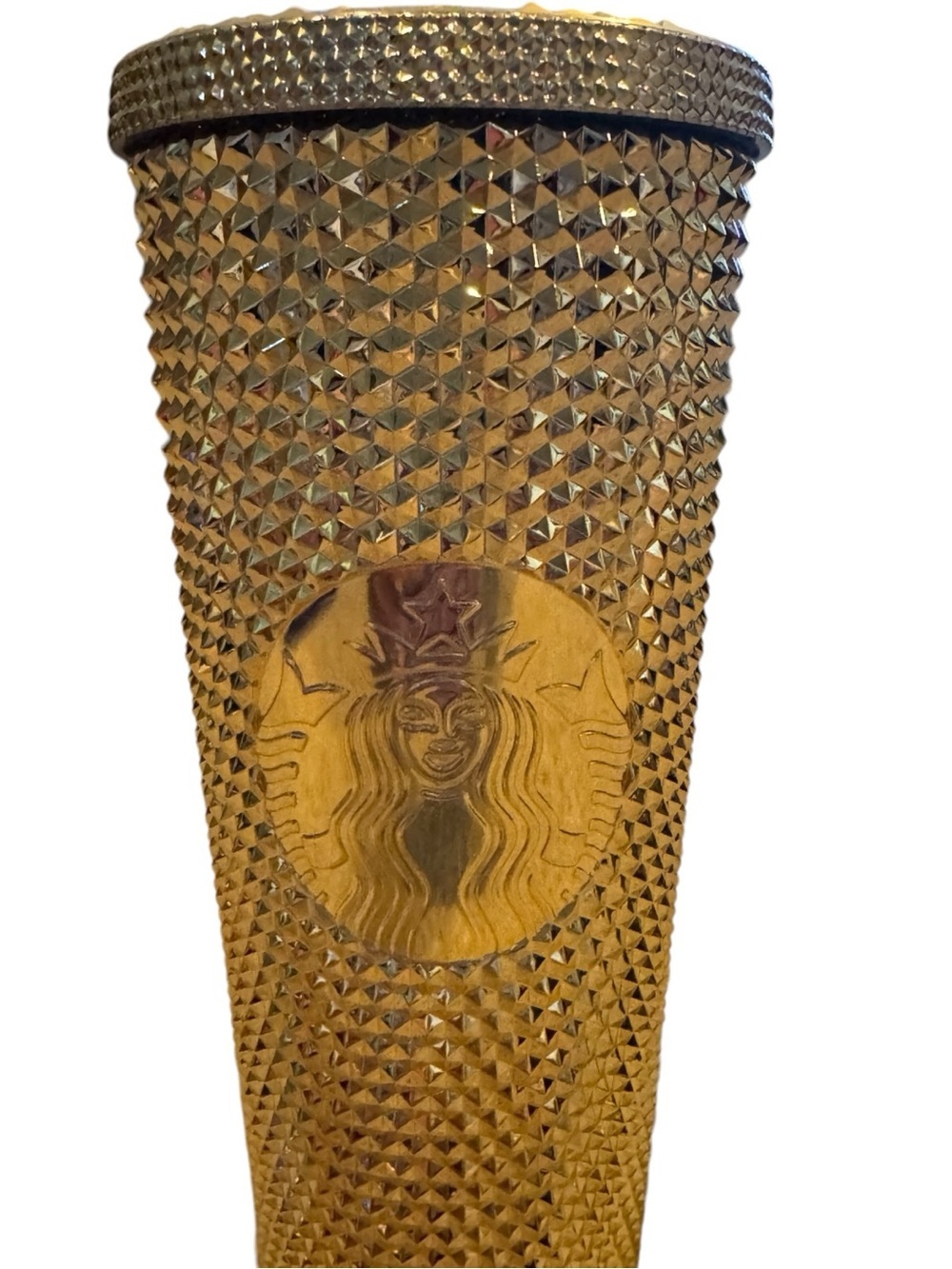 Starbucks Holiday 2022 NEW Gold Studded Iridescent 24 Oz Venti Tumbler - Picture 4 of 6